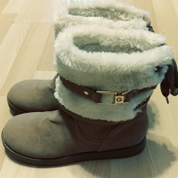 Guess Shoes - Audy Faux Shearling tie boots